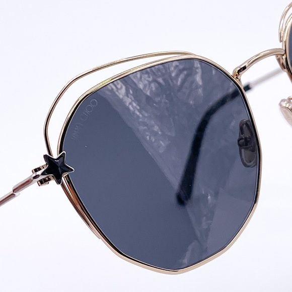 NEW JIMMY CHOO FRANNY/S J5G GOLD GREY METAL SUNGLASSES JIMMY CHOO EYEWEAR - Picture 6 of 12